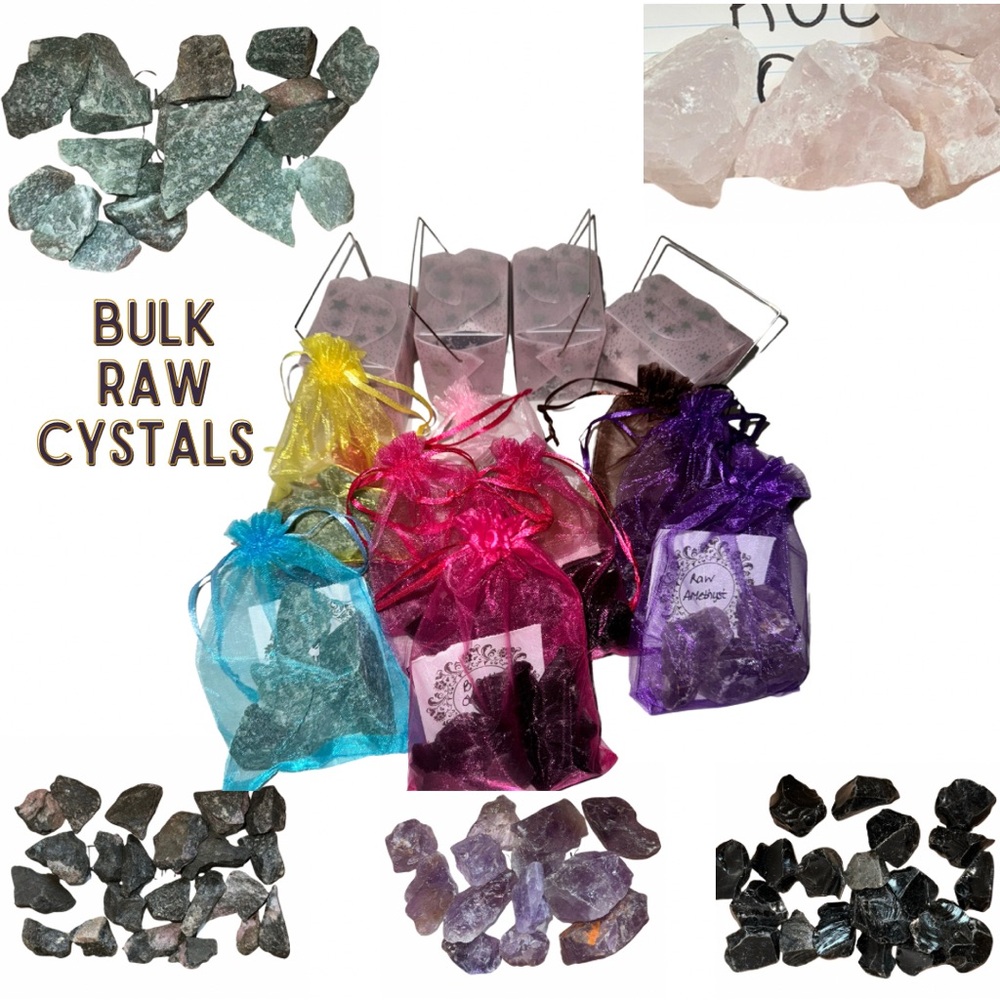 Assorted Bulk Raw Crystals Includes Everything Pictured